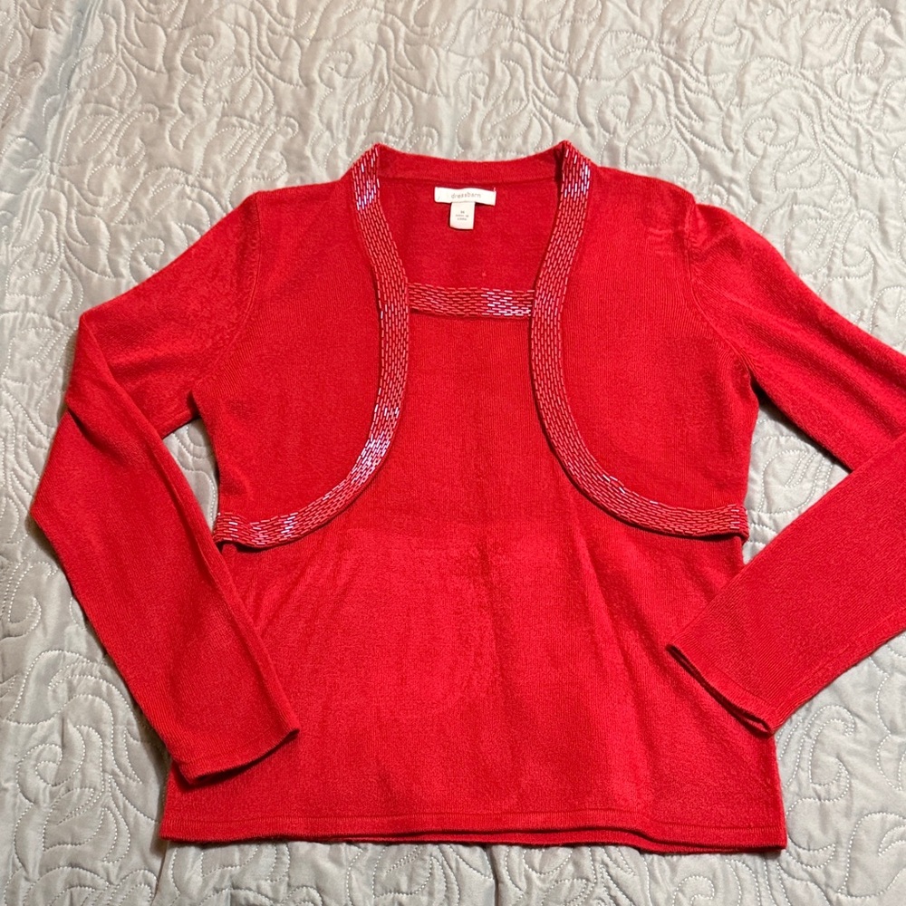 Dressbarn Vibrant Red Women's Shrug